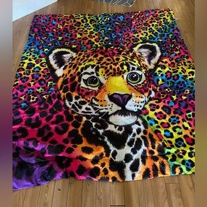 Lisa Frank Reversible Rainbow-Colored Leopard Twin/Full Comforter - Microfiber